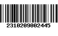 Código de Barras 2310209002445