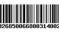 Código de Barras 231026850066800314002102