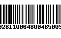 Código de Barras 231028110064800465003015