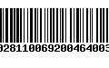 Código de Barras 231028110069200464003217