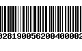 Código de Barras 231028190056200400002258