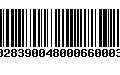 Código de Barras 231028390048000660003171