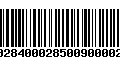 Código de Barras 231028400028500900002572