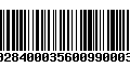 Código de Barras 231028400035600990003524