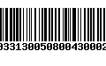 Código de Barras 231033130050800430002187