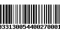 Código de Barras 231033130054400270001478