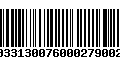 Código de Barras 231033130076000279002128