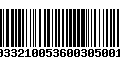 Código de Barras 231033210053600305001637