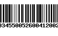 Código de Barras 231034550052600412002173