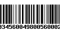 Código de Barras 231034560049800560002796