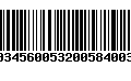 Código de Barras 231034560053200584003114