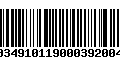 Código de Barras 231034910119000392004666