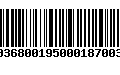 Código de Barras 231036800195000187003654