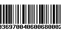 Código de Barras 231036970040600680002768