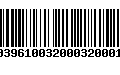 Código de Barras 231039610032000320001022