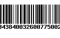 Código de Barras 231043840032600775002533