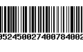 Código de Barras 231052450027400784002152