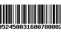 Código de Barras 231052450031600780002467