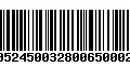 Código de Barras 231052450032800650002132