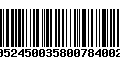 Código de Barras 231052450035800784002814