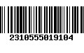 Código de Barras 2310555019104