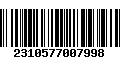 Código de Barras 2310577007998