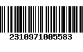 Código de Barras 2310971005583