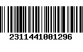 Código de Barras 2311441001296