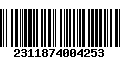 Código de Barras 2311874004253