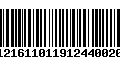 Código de Barras 2312161101191244002072