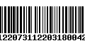 Código de Barras 2312207311220318004220