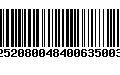 Código de Barras 231252080048400635003079