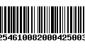 Código de Barras 231254610082000425003497