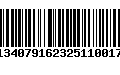 Código de Barras 2313407916232511001793