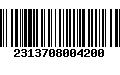 Código de Barras 2313708004200