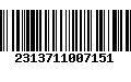 Código de Barras 2313711007151