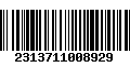 Código de Barras 2313711008929