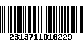 Código de Barras 2313711010229