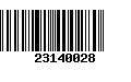 Código de Barras 23140028