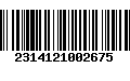 Código de Barras 2314121002675