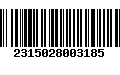 Código de Barras 2315028003185