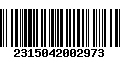 Código de Barras 2315042002973