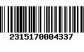 Código de Barras 2315170004337