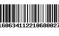 Código de Barras 2316063411221068002792