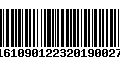 Código de Barras 2316109012232019002745