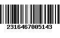 Código de Barras 2316467005143