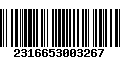 Código de Barras 2316653003267