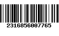 Código de Barras 2316856007765