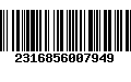 Código de Barras 2316856007949