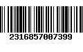 Código de Barras 2316857007399